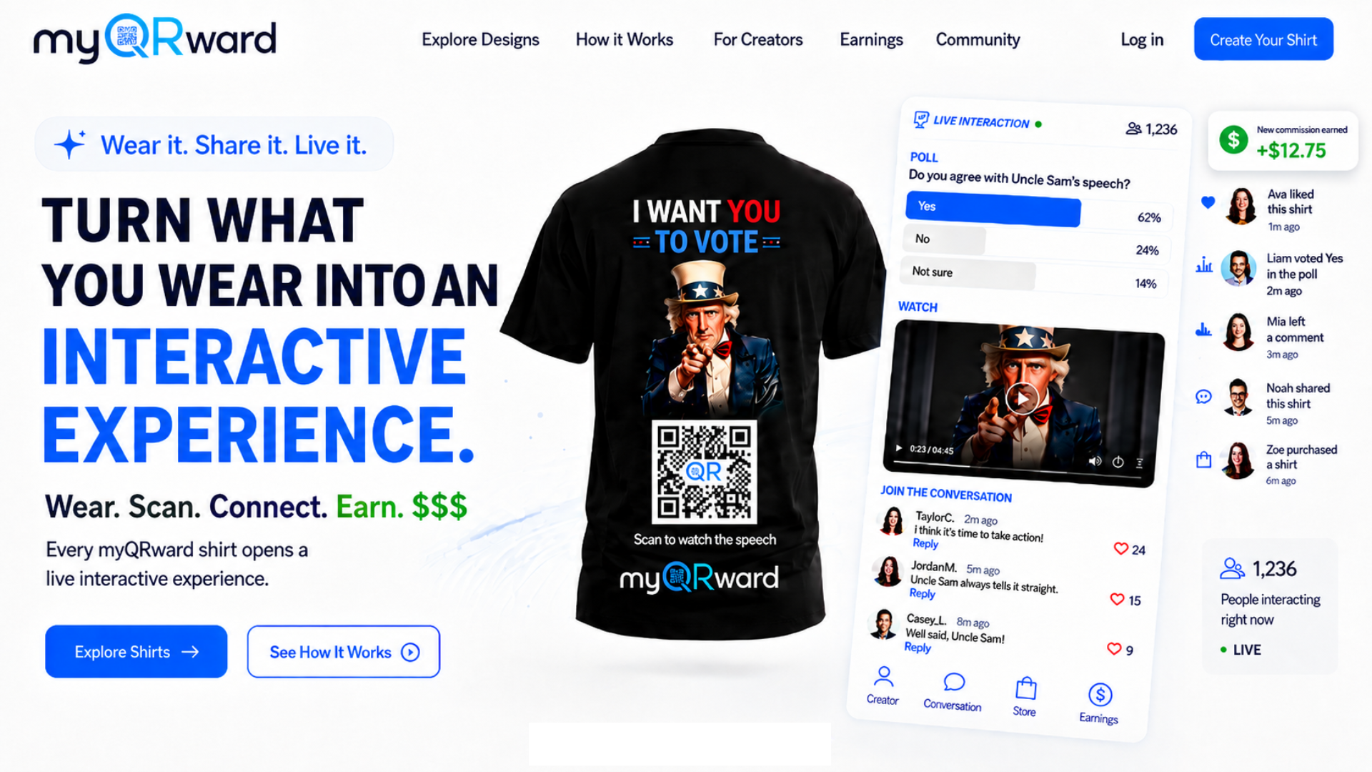 myQRward interactive commerce